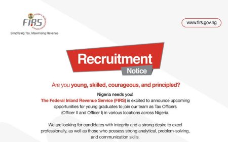 Federal Inland Revenue Service (FIRS) Recruitment 2025 | Apply now
