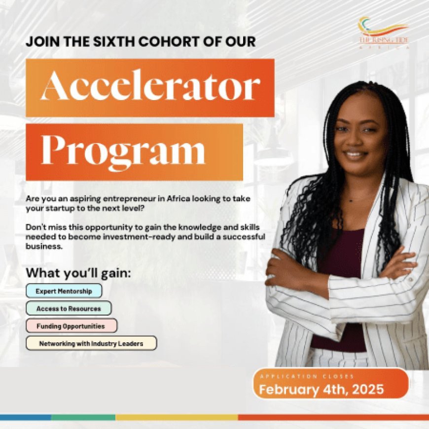 Apply for Rising Tide Africa Accelerator Cohort 6 For Entrepreneurs Application Portal