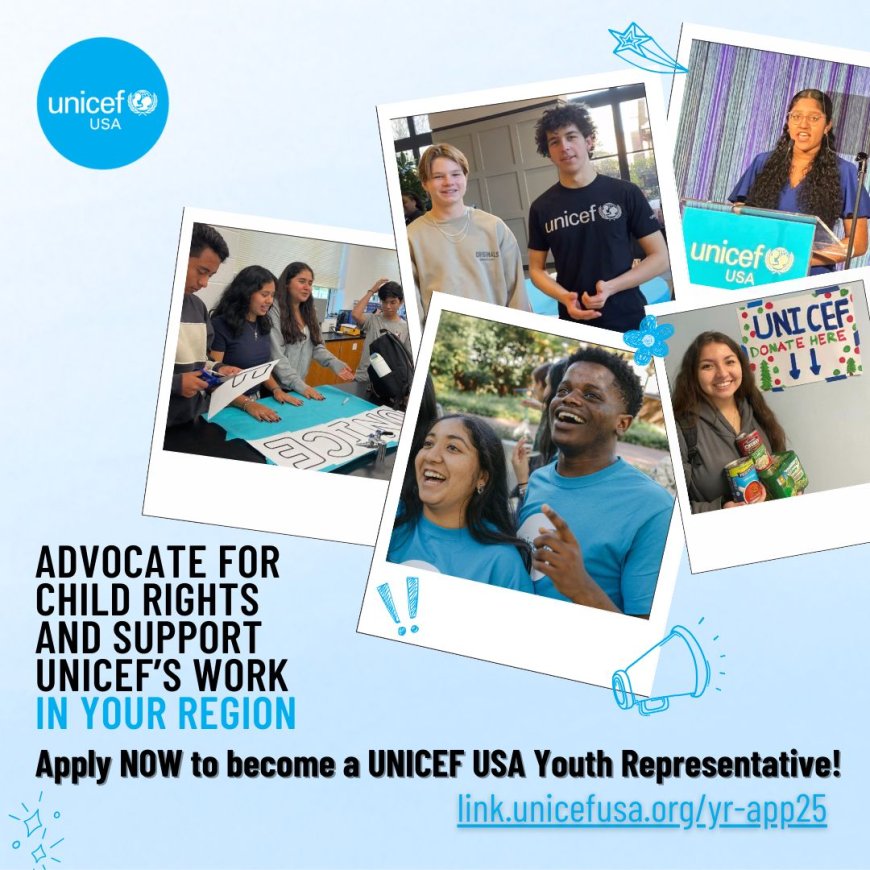 Become a UNICEF USA Youth Representative 2025-2026(Open to United States residents)