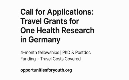 Call for Applications: Travel Grants for Four-Month One Health Research Stays in Germany