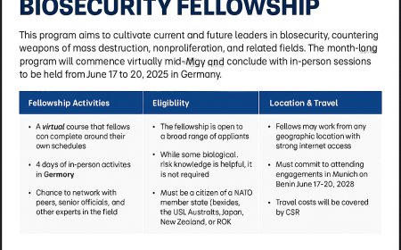 Call for Applications: International Mid-Career Biosecurity Fellowship 2025